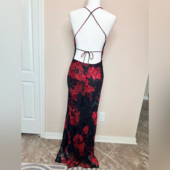 Vintage Cache floral silk dress size 8 - Picture 6 of 8